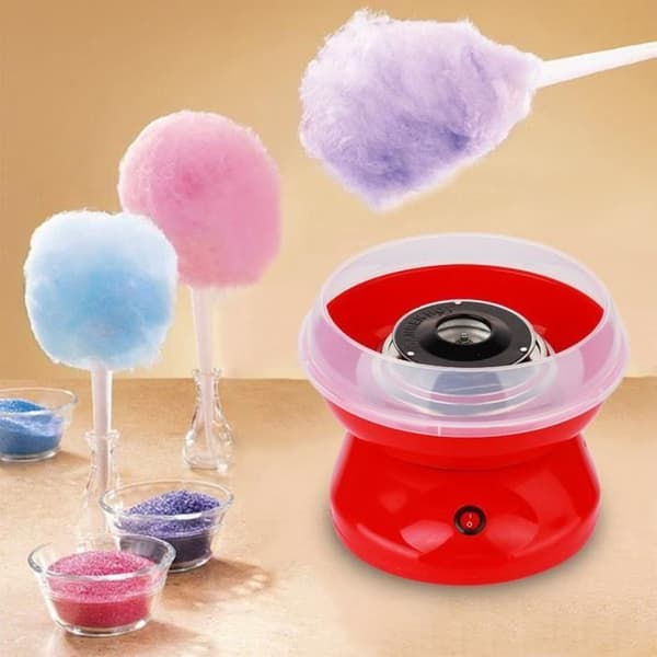 LESHP Sockervaddsmaskin - Mini elektrisk hushållsmaskin - Röd - 450W