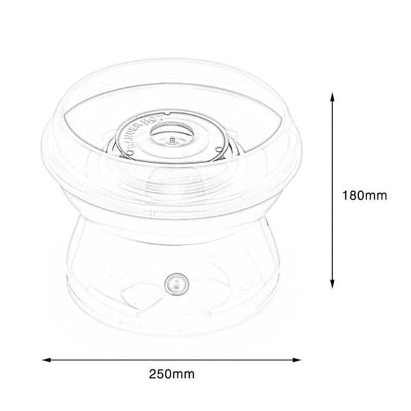 LESHP Sockervaddsmaskin - Mini elektrisk hushållsmaskin - Röd - 450W