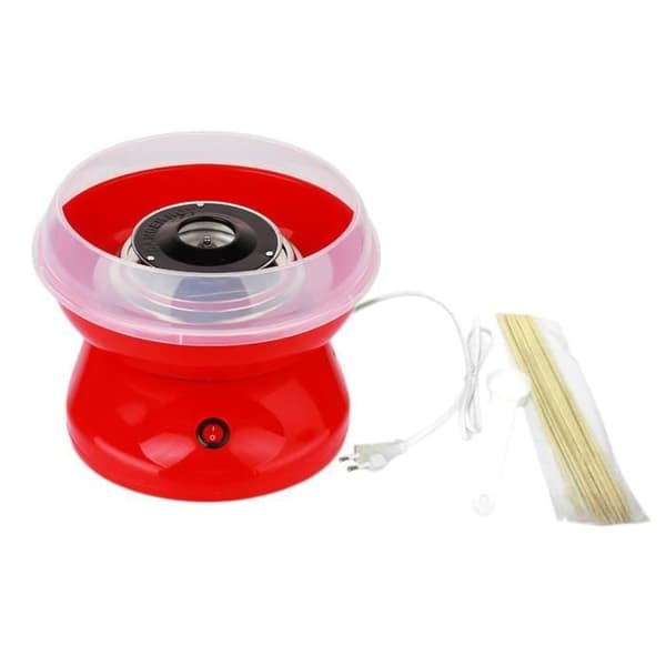 LESHP Sockervaddsmaskin - Mini elektrisk hushållsmaskin - Röd - 450W