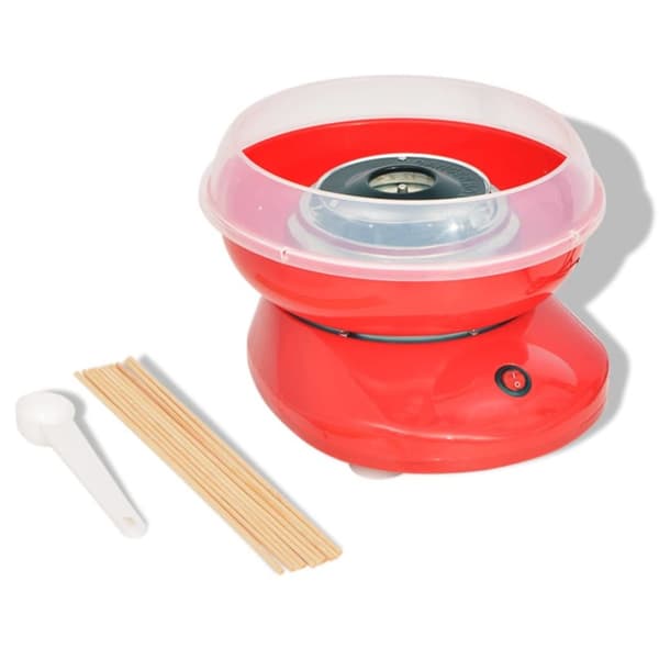 The Living Store Sockervaddsmaskin 480 W röd -  Sockervaddsmaskiner