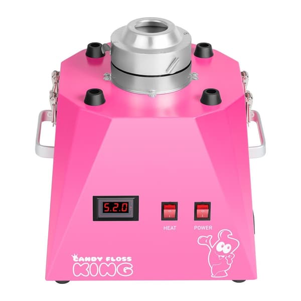 Sockervaddsmaskin LED rosa 52cm 1030W Royal Catering RCZK-1030-W-R