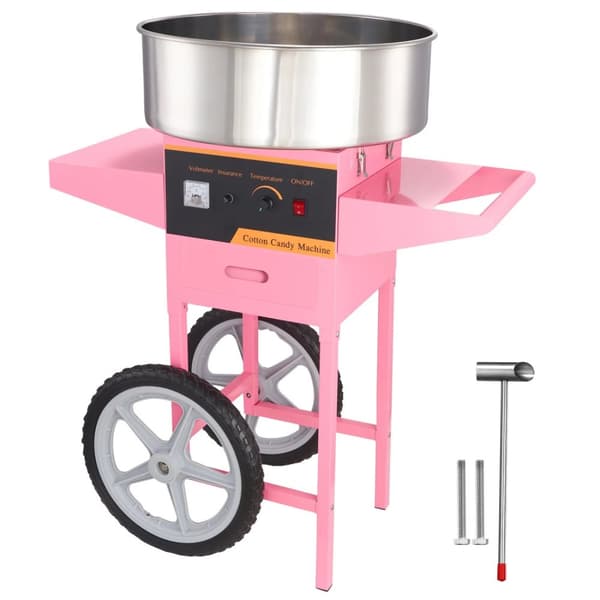 Elektrisk Sockervaddsmaskin, 500W Effekt, CE Certifierad,Rosa