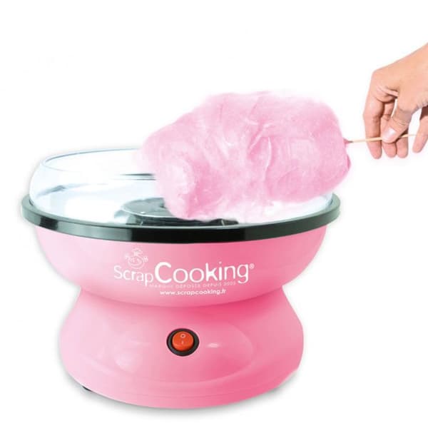 Sockervaddsapparat - Scrapcooking - Ø 28 cm - Rosa - Lätt att använda - Innehåller 12 pinnar