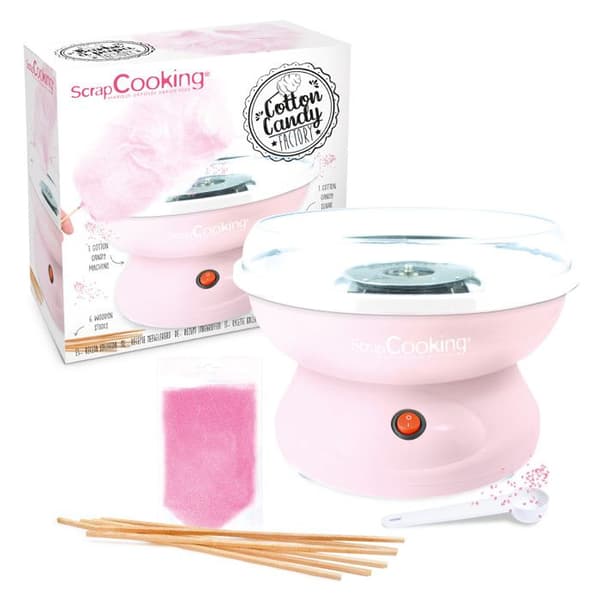 Sockervaddsapparat - Scrapcooking - Ø 28 cm - Rosa - Lätt att använda - Innehåller 12 pinnar