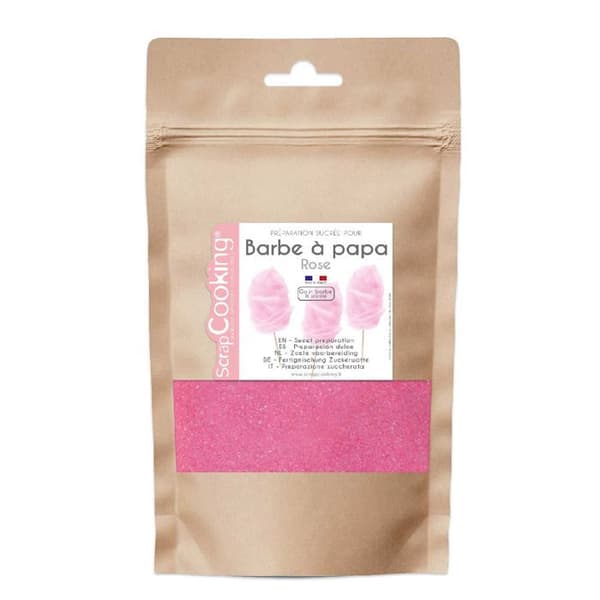 Förberedelse av rosa sockervadd - smak av sockervadd