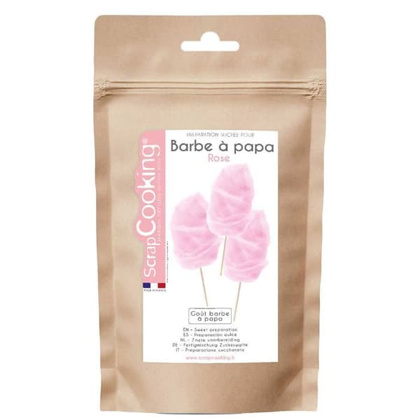 Förberedelse för rosa sockervadd 400 g