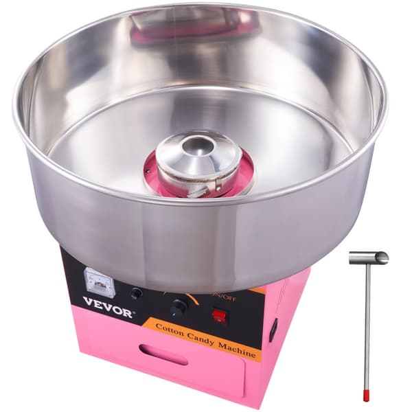 Elektrisk Candyflossmaskine, 500W Effekt, CE Certificeret,Lyserød