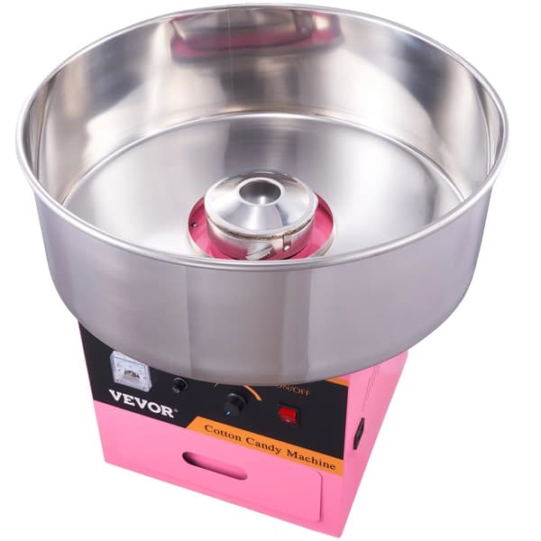 Elektrisk Candyflossmaskine, 500W Effekt, CE Certificeret,Lyserød