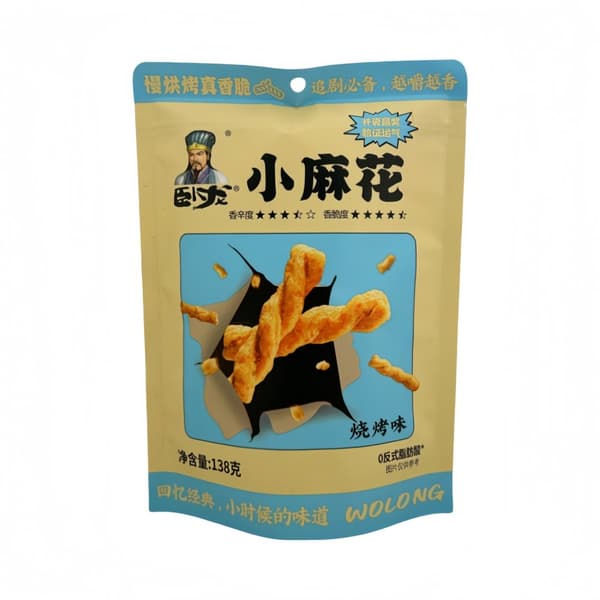 Mini Dough Twist BBQ Smak 138g WoLong Kina