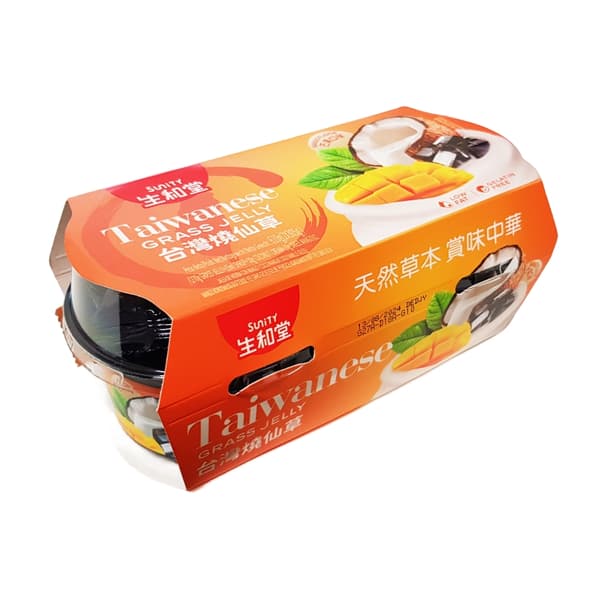 Ört Jelly Mango Med Kokosnöt Kräm Smak 305gx2st/Förp Sheng He Tang Kina
