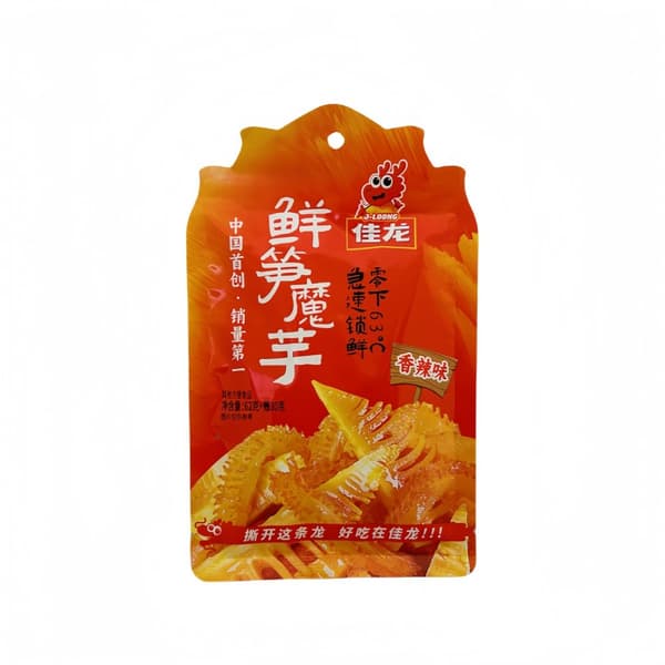 Konjac Snacks Med Bambuskott Spicy Smak 102g Jia Long Kina
