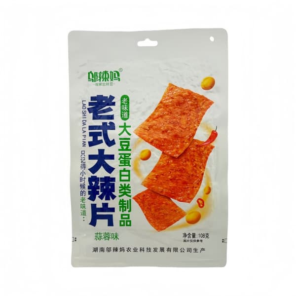 Snacks Bean Curd Med Vitlök Smak 108g Wu La Ma Kina