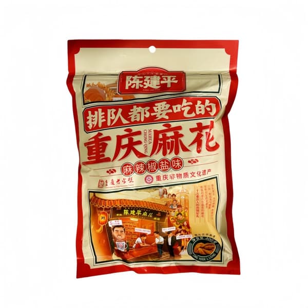 Dough Twist Med Stark Peppar/Salt Smak 400g Chen Jian Ping Kina