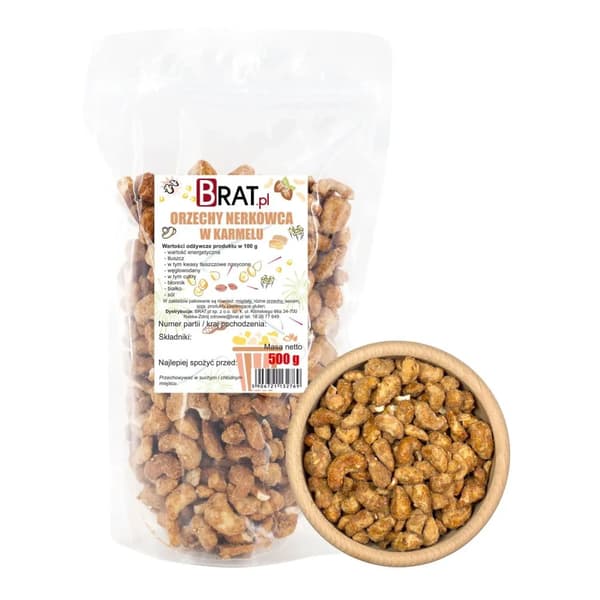 Cashewpähkinät karamellissa 500 g