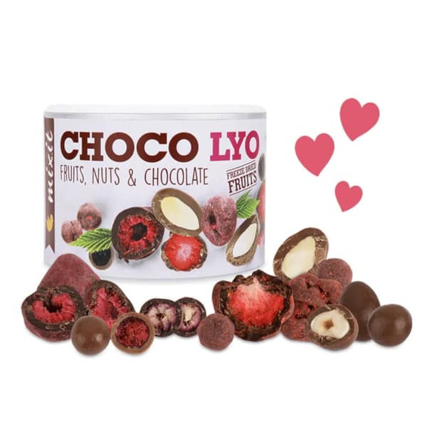 Sprøde frugter og nødder i chokolade 180g