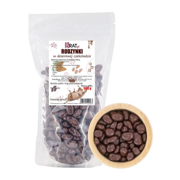 Rusinoita tummassa suklaassa 500 g