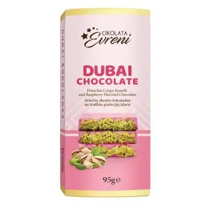 Eureni Dubai Chocolate Kadayif Vadelma 95g