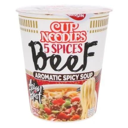 Nissin Cup Noodle 5 Kryddor Nötkött 64g