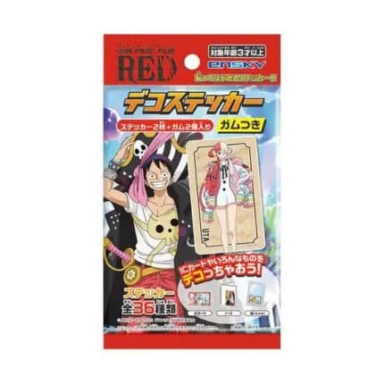 Ensky One Piece Rødt Tyggegummi Klistermærke 8g