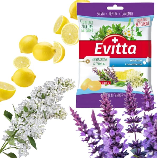 EVITTA SOCKERFRI GODIS SALVIA-CITRON-UTAN