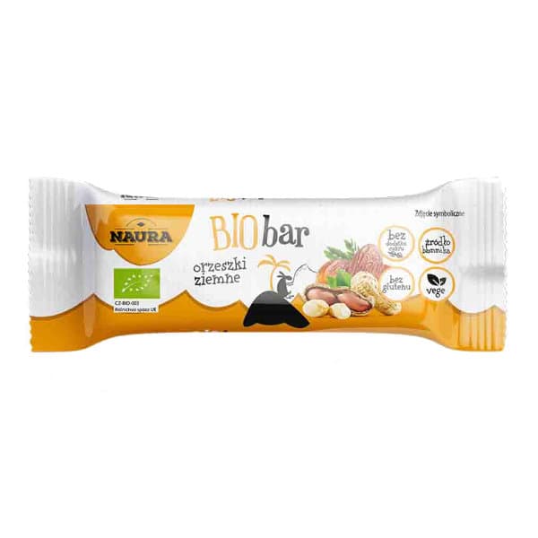 Ekologisk jordnötsbar Naura 35 g