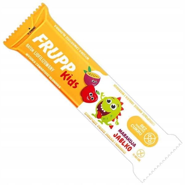 FRUPP KIDS frystorkad bar med äpple och passionsfrukt SOCKERFRI 9 g