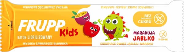 FRUPP KIDS frystorkad bar med äpple och passionsfrukt SOCKERFRI 9 g