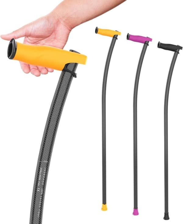 INDESMED | Käpp i 100 % kolfiber, världens lättaste, internationellt prisbelönt, 3 lager av legering, ortopedisk, justerbar och ergonomisk