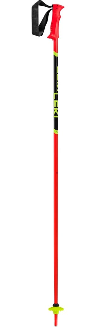 LEKI Racing KIDS skidstav 105 cm svart, röd aluminium