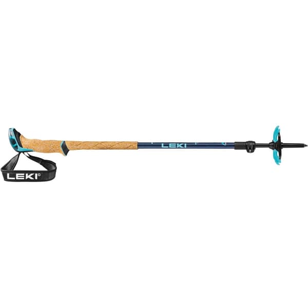 LEKI Bernina Lite 2 skistav 135 cm Beige, Sort, Blå Aluminium