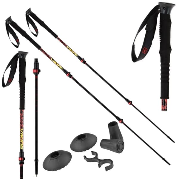 SAMMENKLAPBARE TREKKINGSTAVE VIKING LHOTSE 2.0 justerbare 65-135 cm