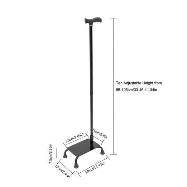 Portaiden kiipeämiseen tarkoitettu tukikeppi, säädettävä korkeus 85-105 cm, kevyt muotoilu,Musta