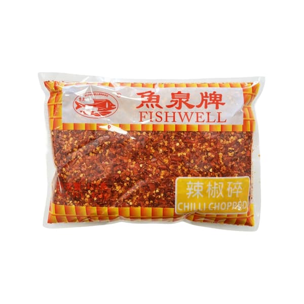 Torkade Chili Krossad 454g Fish Well Kina