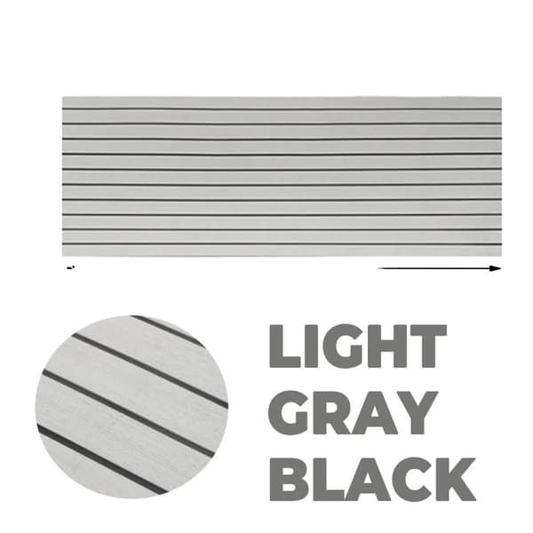 Merilaattialusta, itsekiinnittyvä, tekonurmi teak-kannella., Kulta Musta 2300x900 Gray Black 2400x600