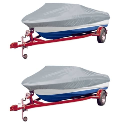 Båtöverdrag 2 st grå längd 519-580 cm bredd 294 cm