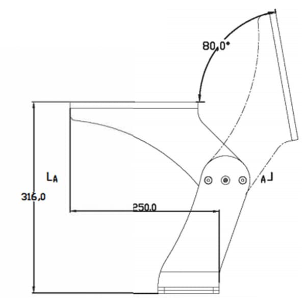 Aluminium Pivot Armstøtte, Holdbar Konstruktion, Flip-Up Design, Behagelig Håndstøtte