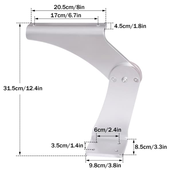 Båd Flip-Up Armlæn, 80º Rotation, Holdbar Aluminiumkonstruktion, Vejrbestandig Finish