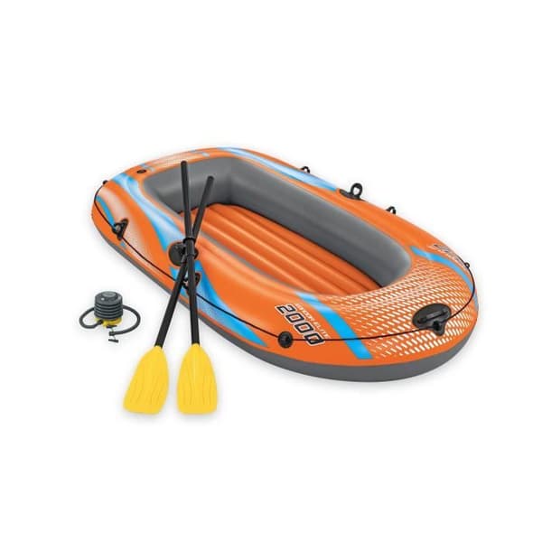 Kanot - BESTWAY - Kondor Elite™ 2000 flotte set - 196 x 106 cm - 1 vuxen+1 barn - 120 kg max - fotpump - 2 paddlar