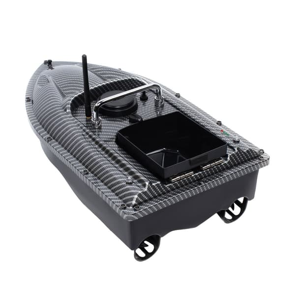 Bait Boat, 500m Fjärrkontroll, 1,5 kg Lastkapacitet, LED Nattljus,svart