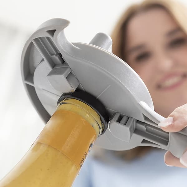 BRUKT Multifunksjonell Justerbar Lokkåpner for Glasskrukker, Bokser and Flasker Tapof InnovaGoods Grå Polykarbonat (Fikset A+)