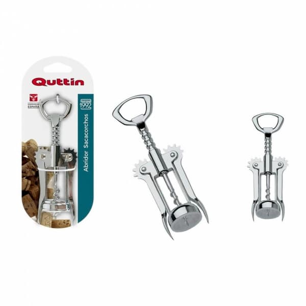 Pullonavaaja korkkiruuvilla Quttin Ruostumaton teräs 16,5 cm (18 osaa)