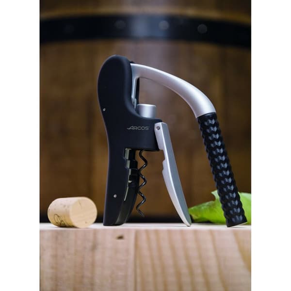 Korktrekker Arcos Svart Sølv Sink ABS