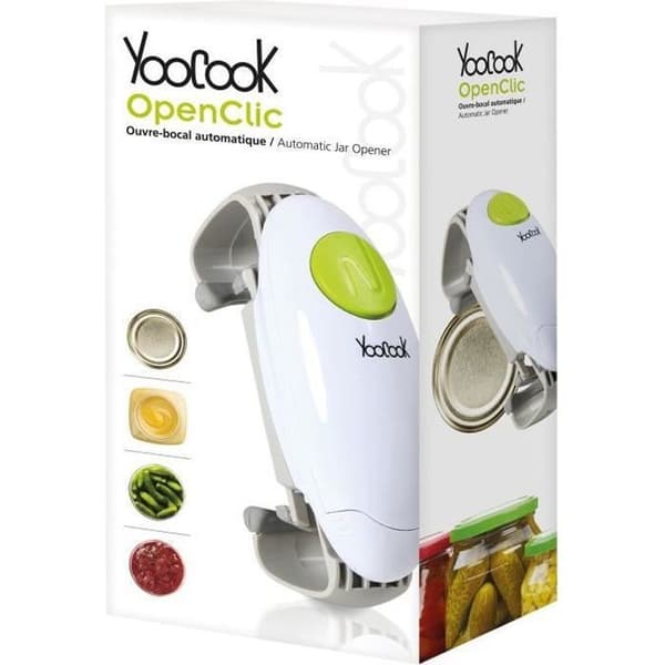 YOOCOOK elektrisk automatisk burköppnare för diametrar från 1,25" till 4,0"