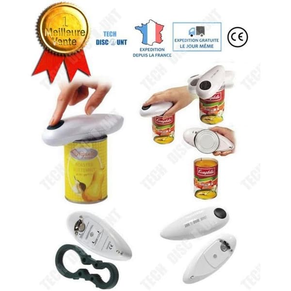 Öppna elektrisk konservburksöppnare professionell enhandsgadget automatisk professionell kök burk alla typer