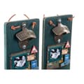 Pikkukuva 2 / 2: Pullonavaaja DKD Home Decor Self Serve Puu Metalli (2 pcs) (26 x 12 x 9 cm)