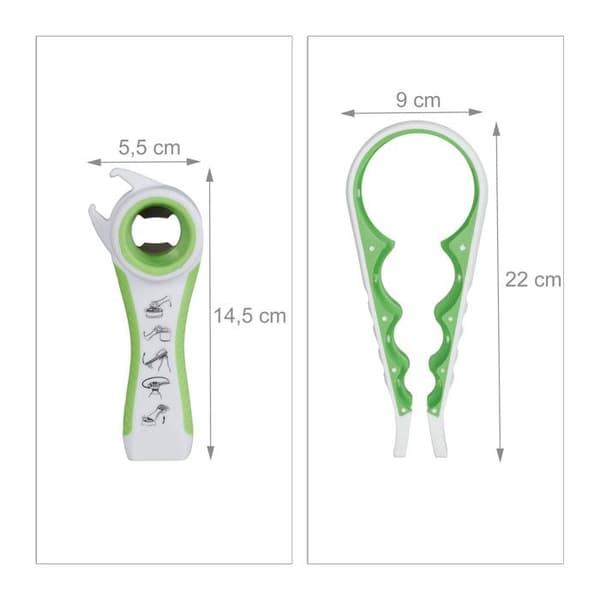 Öppna locket - Universell - Set om 2 - Halkfri - Rostfritt stål - Multifunktionell