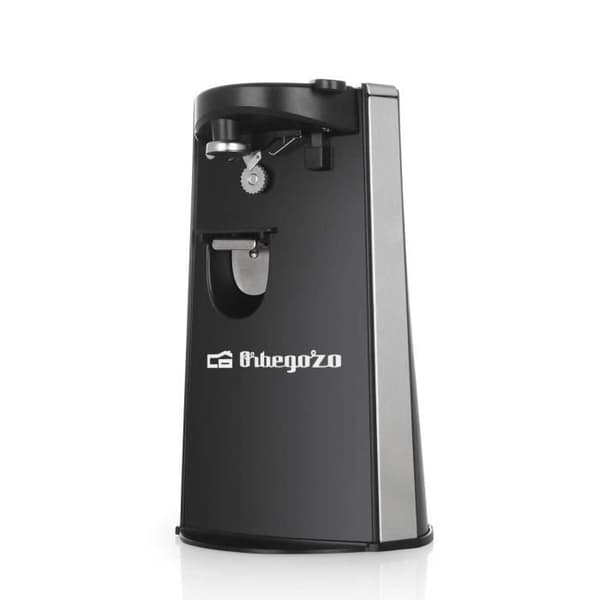 Orbegozo CU 6500 Elektrisk konservöppnare med flasköppnare och knivslip, automatisk trycktändning,