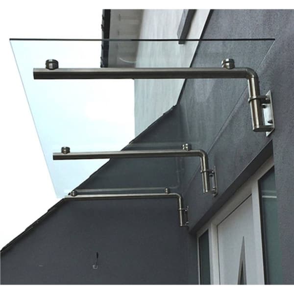 Glastak Baldakin för Utomhusbruk i glas & Fästen, 144cm W, 80cm D