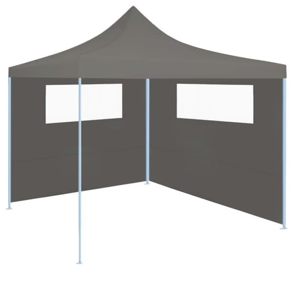 The Living Store pavillonvæg med vinduer 6x2 m antracitgrå -  Festtelte & havepavilloner – tilbehør