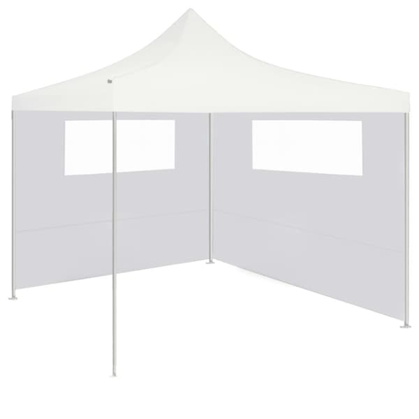 The Living Store Sidovägg med fönster till partytält 6x2 m vit -  Tillbehör till partytält & lusthus
